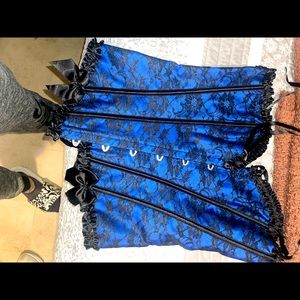 Blue and Black Corset